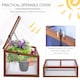 image 6 of Outsunny Square Wooden Outdoor Greenhouse for Plants PC Board 100 x 65 x 40cm