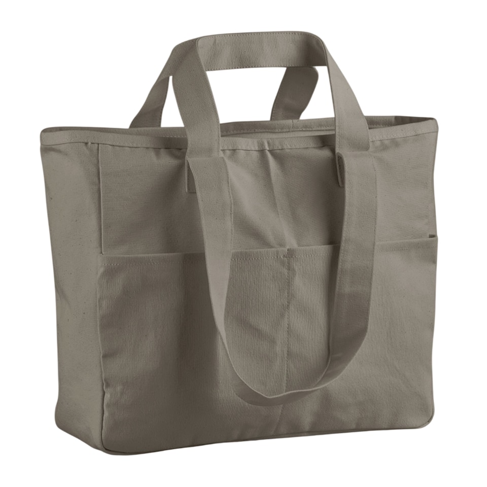 image 1 of Westford Mill Cargo Pocket Tote Bag | Grey | Mushroom | One Size | 1