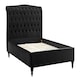 image 5 of 5ft King Size Fabric upholstered, Black,buttoned back,curved bed frame,bedstead