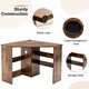 image 7 of COSTWAY Corner Desk Computer Table Workstation w/ Shelves Brown Brown