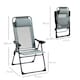 image 5 of Outsunny Set of 2 Metal Portable Folding Recliner with Adjustable Grey