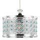 image 1 of Modern Sparkly Ceiling Pendant Light Shade with Clear and Teal Beads | Blue
