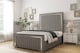 image 2 of Sloomy Boston Chrome Pewter Dumfries Bed Frame With Mattress With 50" Upholstered Headboard 3' Single