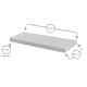 image 3 of Harbour Housewares Modern Floating Wall Shelf - 60cm - White