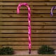 image 5 of 62cm Set of 4 Light up Christmas Candy Cane Garden Path Lights with 40 Rainbow LEDs