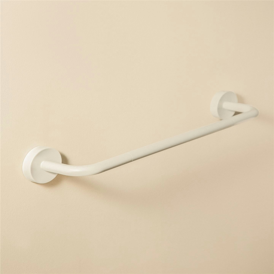 image 1 of Cosmic Wall Mounted Hand Towel Circular Holder with Matte Stainless Steel White