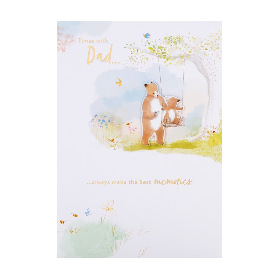 image 1 of Hallmark Father's Day Card For Dad - Cute Illustrated Bear Design