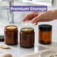 image 5 of Cosmetic Amber Glass Jar Set - UV Protection for Powder, Lotion and Cream