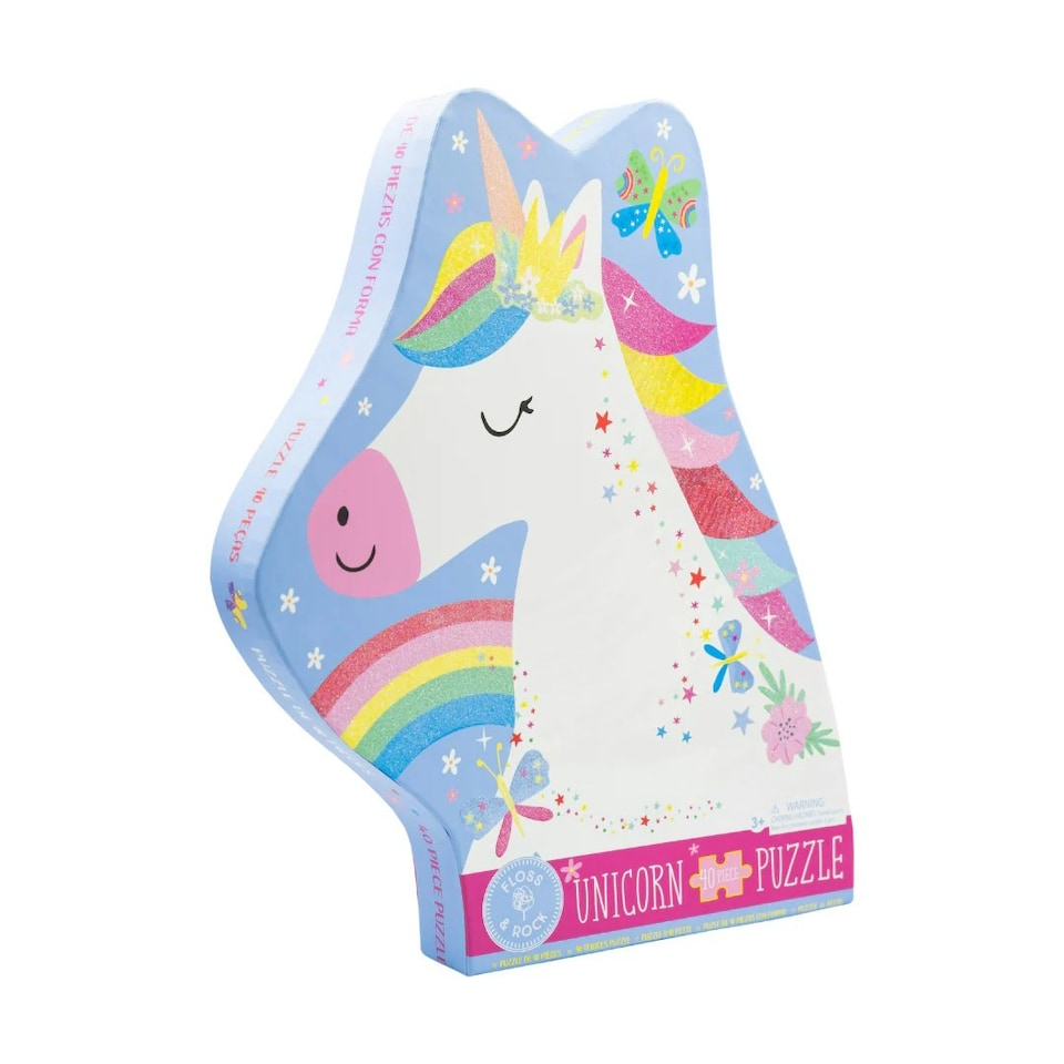 image 1 of Floss & Rock Jigsaw Puzzle 40 Piece - Unicorn