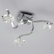 image 4 of BHS Bella 3 Light Flush Ceiling Light, Chrome