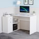 image 4 of Vida Designs Longton Adjustable Computer Desk Home Office Workstation, White