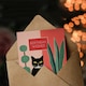 image 3 of Black Cat Lover Plants Wishes For Him Her Birthday Card
