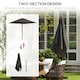 image 6 of Outsunny Sun Parasol with Vent, Table Umbrella for Patio, Garden, Pool, Grey