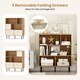 image 4 of COSTWAY 6 Cube Bookshelf 3 Tier Bookcase with 3 Removable Natural