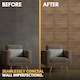 image 6 of NOVECRAFTO Chevron Line 3D Wall Panels – 6 Sheets Covering 1.5 sqm (16.15 sqft) – Decorative PVC Cladding Tiles 50x50cm – Matte Wood & Black Design Wooden
