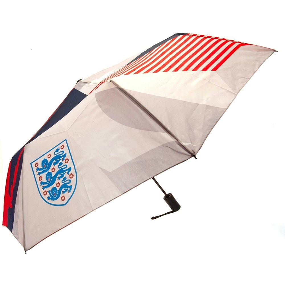 England FA Crest Folding Umbrella - White/Red/Blue - One Size