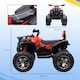 image 7 of HOMCOM 12V Quad Bike ATV with LED Lights, Music, for Kids, Red