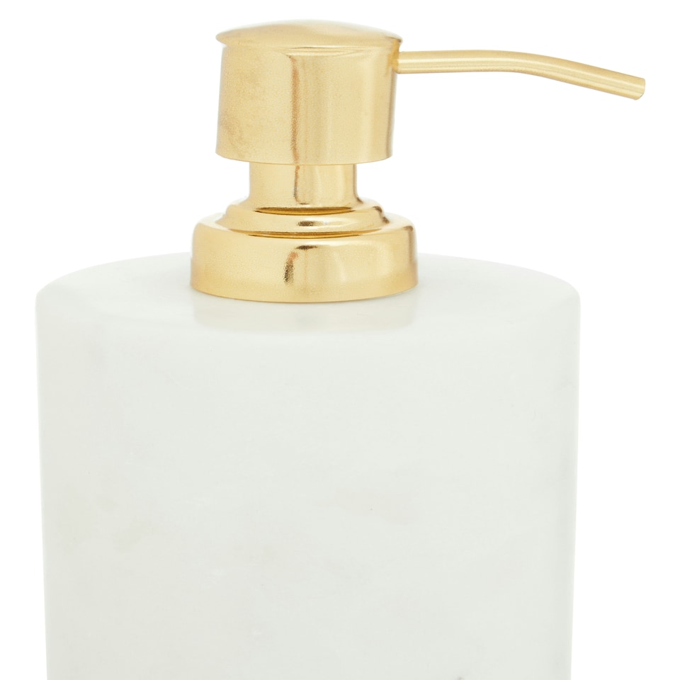image 1 of Mako White Marble Lotion Dispenser
