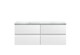 image 1 of Balterley Mavesyn Contemporary 4 Drawer Wall Hung Vanity Unit with Laminate Worktop, Satin White, 1200mm