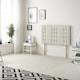 image 3 of Astoria Divan Bed Base with 30 Inch Diamonte Button Headboard Plush Velvet | Cream | Ivory | Single