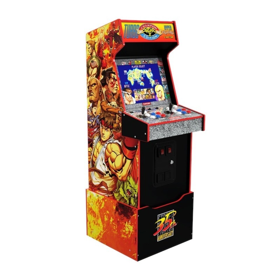 image 1 of Arcade1Up Street Fighter Turbo Legacy Yoga Flame 14-in-1 Wifi Enabled Arcade Machine Orange