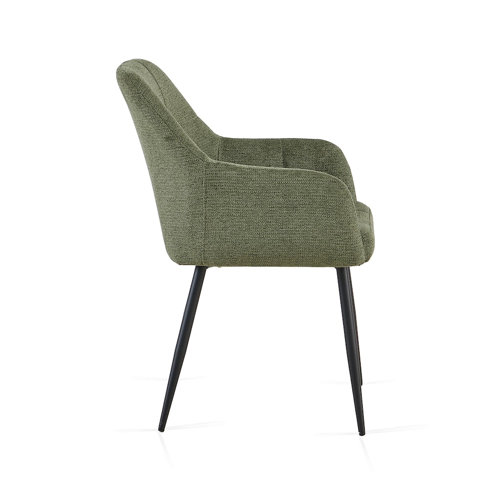 image 1 of SONARA Dining Chair Set of 2, Water-Repellent Plush Chenille Upholstered for Dining Room | Green