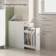 image 4 of VonHaus Holbrook White Slim Bathroom Storage Unit with Drawers