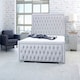 image 1 of Piera Plush Small Double Bed Frame - Silver