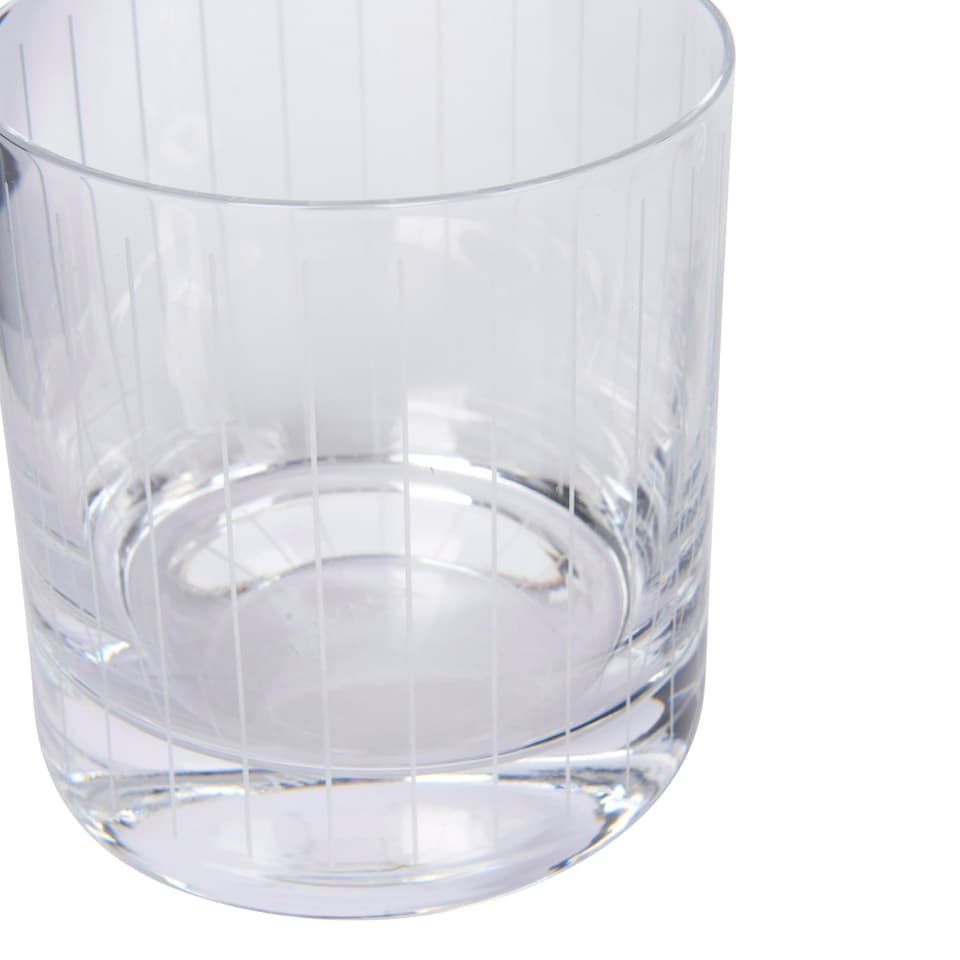 image 1 of Mikasa Wine Glass Set Clear Ribbed Crystal 350ml Set of 4