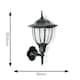 image 6 of ValueLights Set of 2 Mayfair Black Outdoor Solar Wall Light | Black