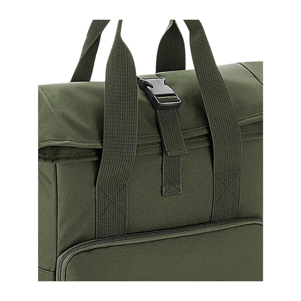 image 1 of BagBase Twin Handle Roll-Top Backpack - Olive Green - One Size