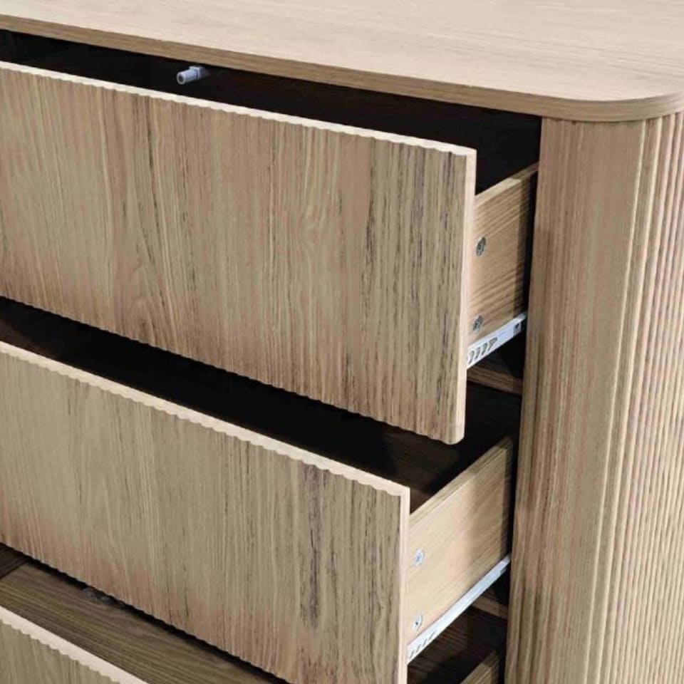 image 1 of Winthorpe Chest Of 4 Drawer Oak Bedroom Storage Organiser Cabinet