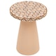 image 1 of Inlay Acacia Wood Floral Side Table Brown