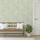 image 2 of Grandeco Floral Vinyl Textured Wallpaper - Sage Green - 10.5m x 53cm | Green