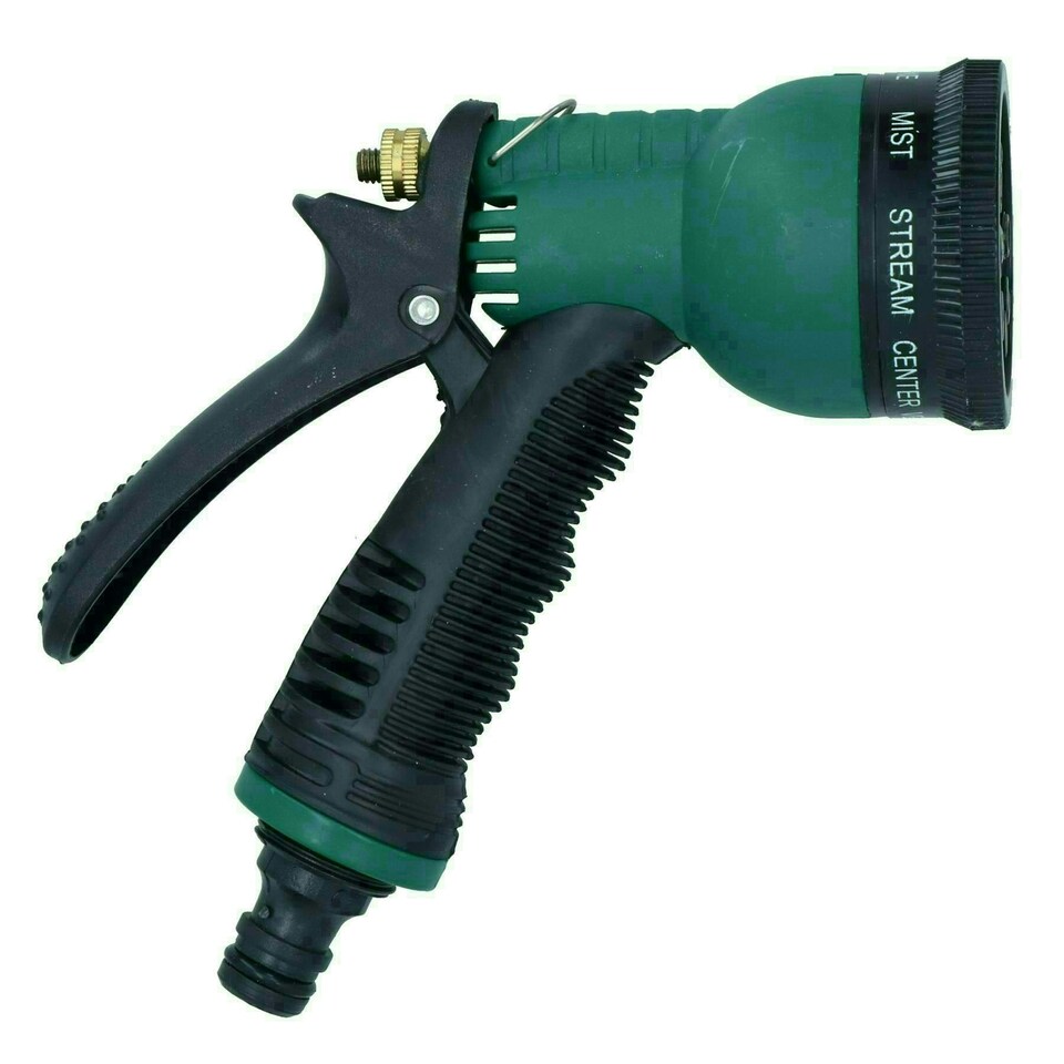 image 1 of Hose Pipe Watering Spray Gun / Nozzle 6 Function Rubber Non-Slip Grip GAR51
