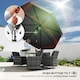 image 4 of Outsunny 2.7m Patio Umbrella Garden Parasol with Crank, Ruffles, 8 Ribs, Black