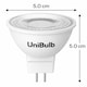 image 3 of UniBulb LED MR16 GU5.3 345lm 3.4W (Replaces 35W) 4000K (Cool White) Spot Downlight Ceiling Light Bulb - Pack of 3 | White | Cool White | 3