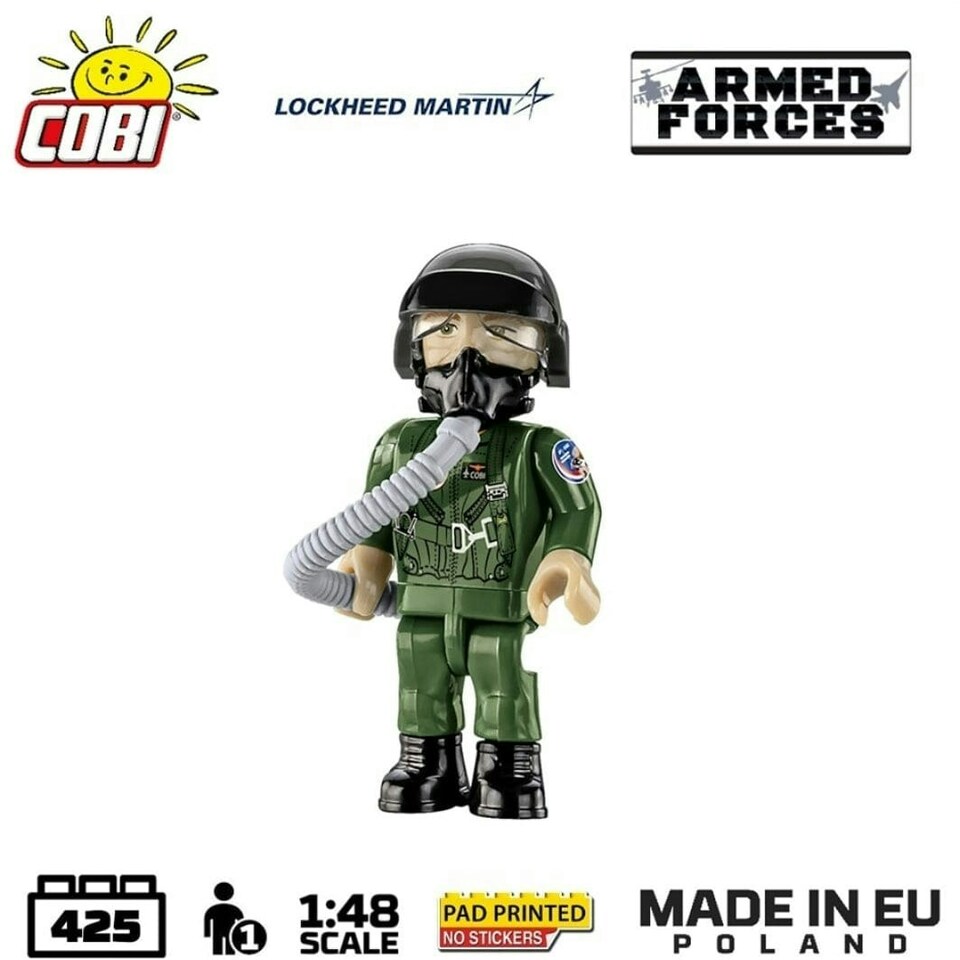 image 1 of F-16 AM Fighting Falcon plane brick model - COBI 5896 - 425 bricks