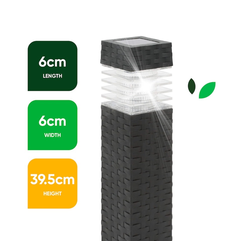 image 1 of Gardenwize Pack of 4 Rattan Style Solar Stake Lights