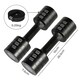 image 2 of Centra A Pair Of 1KG To 2.5KG Adjustable Dumbbells With Metal Weight Black