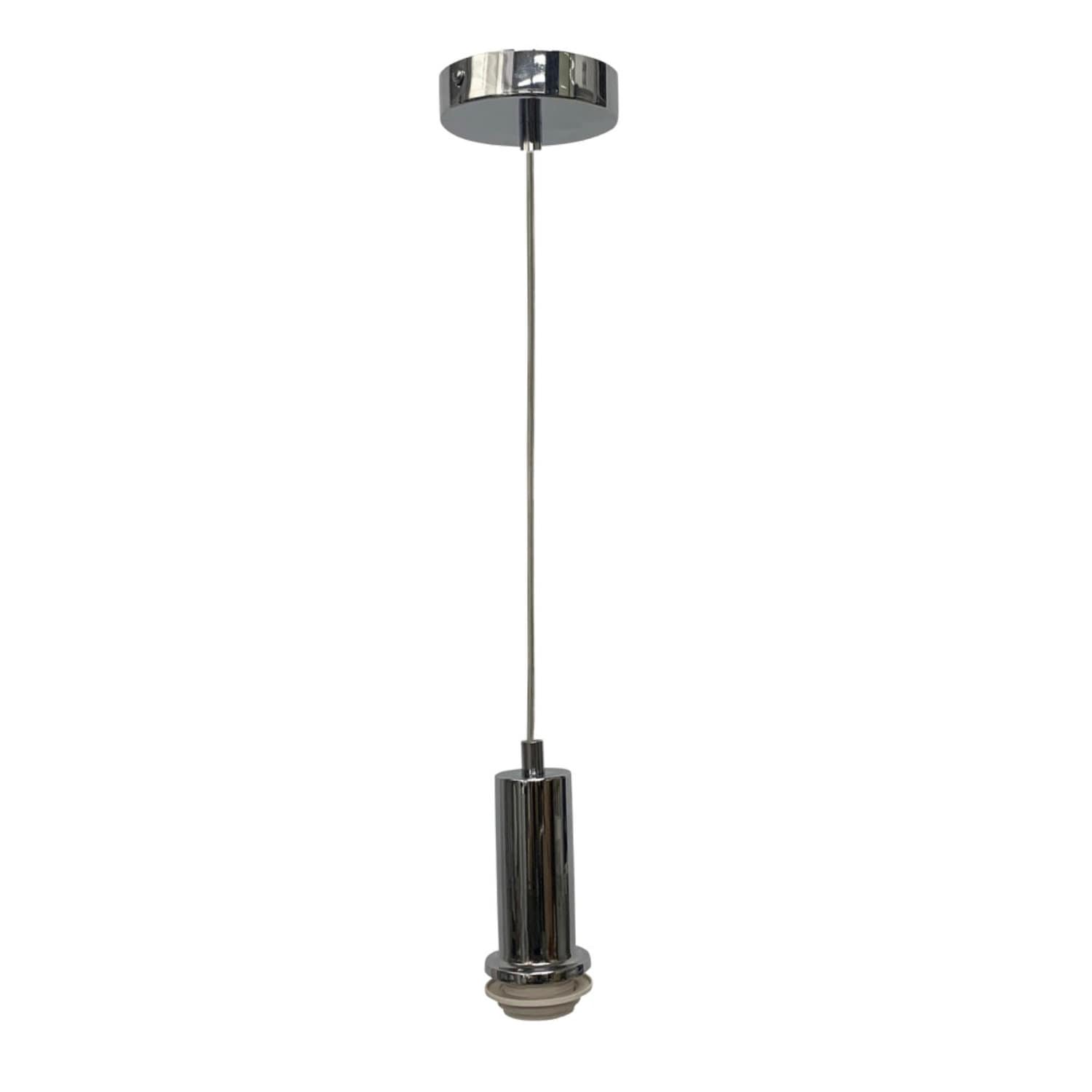First Choice Lighting Celine Chrome Ceiling Pendant Flex Suspension Kit for Shades in Silver