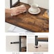 image 7 of Kitchen Storage Rack with Power Outlet, Coffee Station Style Baker’s Rack with Hooks and Panel, Rustic Brown and Ink Black