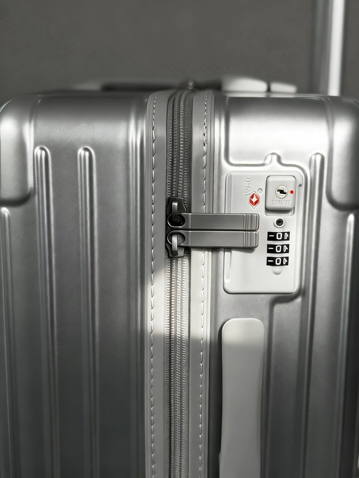 image 1 of Lightweight Hard Shell Check-In Suitcase with Cupholder | Medium Size Luggage