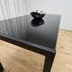 image 6 of Dining Table Black Glass Kitchen Place for 6 Seats, Dining Table Only (Black H 75 x L 134 x W 70 cm) Black