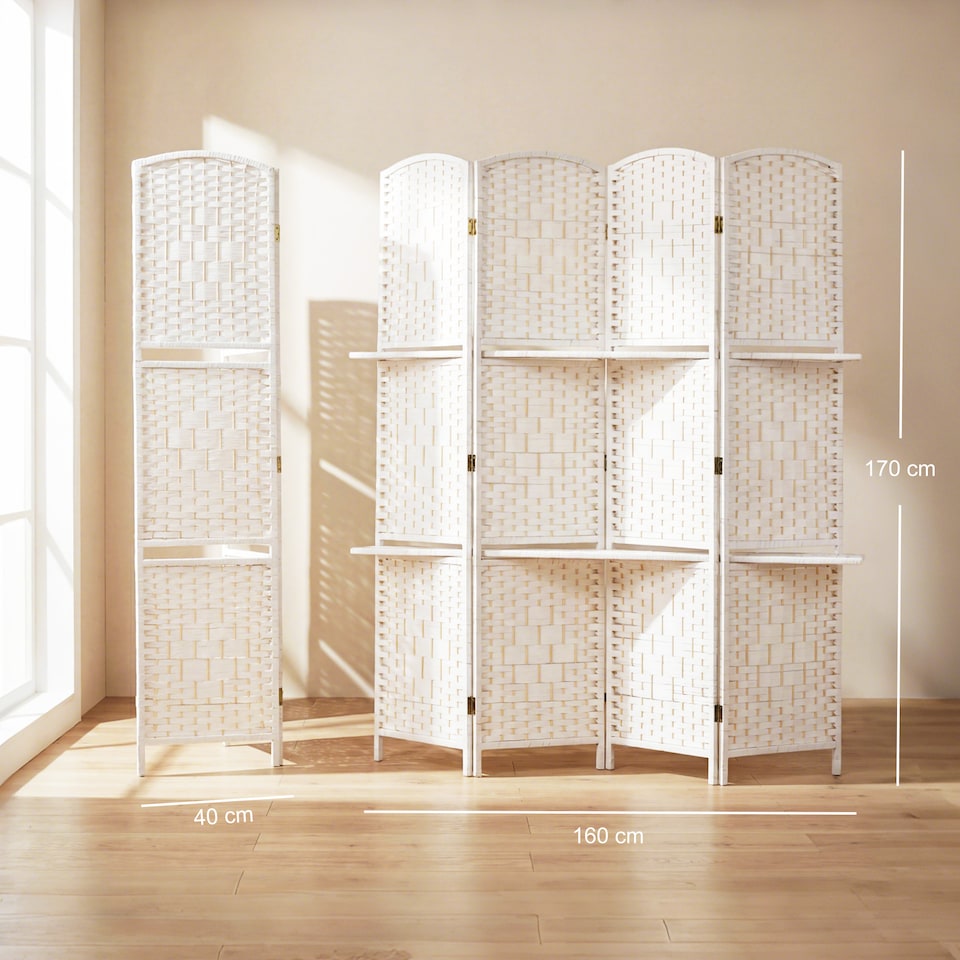 image 1 of HOMCOM Freestanding Privacy Screen, 160 x 170cm