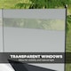 image 5 of Outsunny Camping Windbreaks with Clear Windows and Carry Bag, 440 x 140cm, Grey
