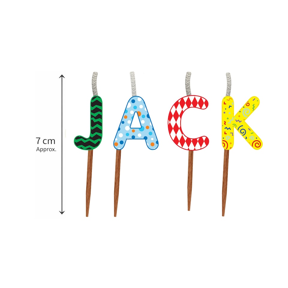 image 1 of Name Birthday Cake Candle Set - Jack