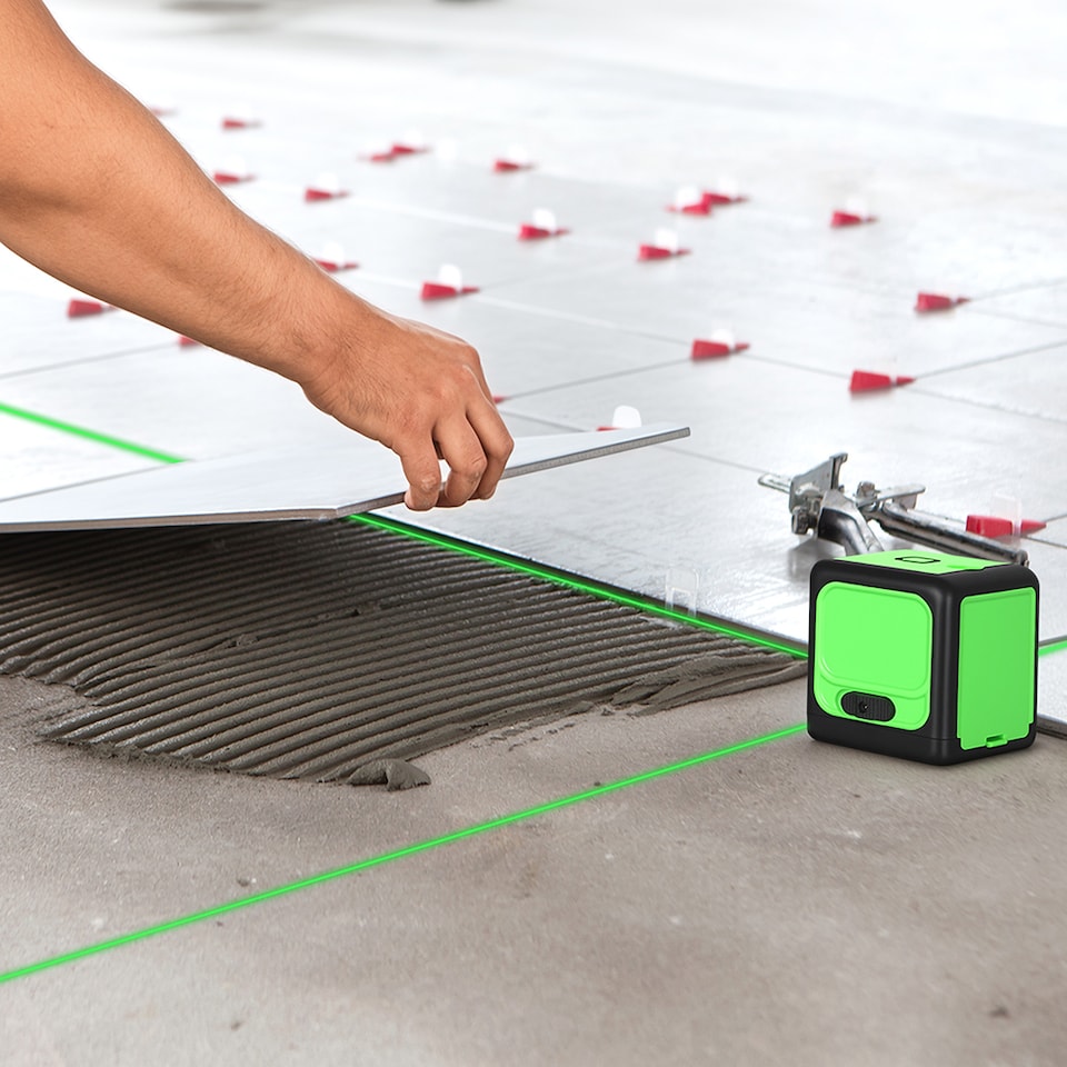 image 1 of Traderight Green 360 Degree Laser Level Self Leveling IP54 Water Resistant with Tripod