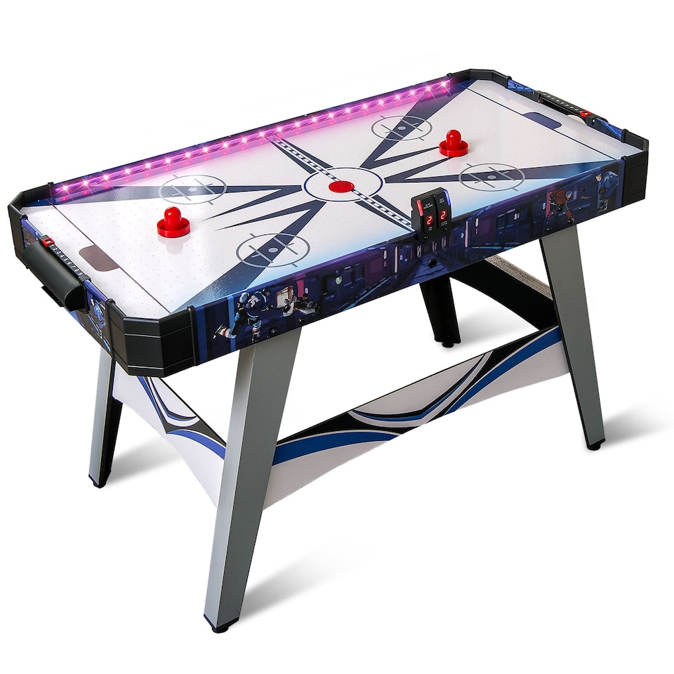 image 1 of COSTWAY Air Hockey Game Table Powered Hockey Game Table w/ 2 Pushers