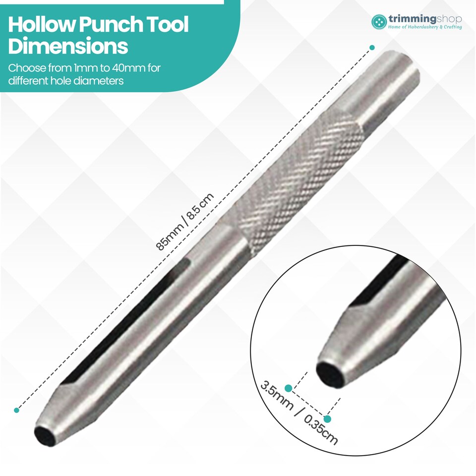 image 1 of 3.5mm Steel Hollow Punch Leather Hole Puncher For Piercing Holes
